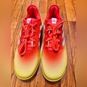 Adidas Women’s Gradient Red-Yellow Crazyflight Boost Athletic Shoes, Sz. 10.5